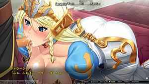 Busty princess dominates with hypnosis in visual novel