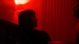 Amateur BBW wife deepthroats and rides cock passionately on sofa