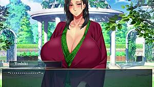 In Kanojo no Okaa-san episode 9, the story unfolds as she is made to cum intensely