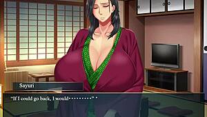 In Kanojo no Okaa-san episode 9, the story unfolds as she is made to cum intensely