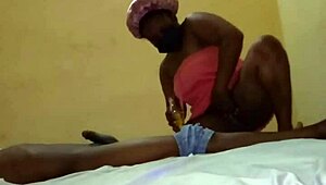 Sexy shemale gets a creampie in dog style