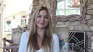 Guy Gets Mind-Blowing Blowjob From Shy Blonde In Wild Pussy Play