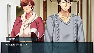 In Kanojo no Okaa-san episode 9, the story unfolds as she is made to cum intensely