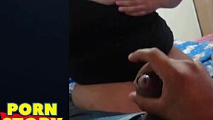 Lucky guy gets aroused watching his chubby Latina wife.