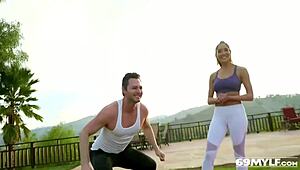 Chloe Amour Takes Intense Squat Challenge with Deepthroat and Doggystyle