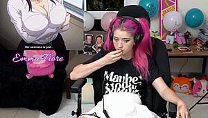 Cute Teen Emma Fiore Reacts to Hentai Porn