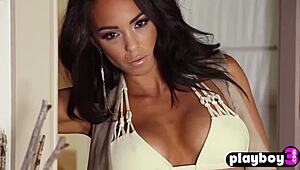 Hot bikini babes strike sexy poses as models