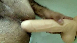 big dildo assfucking in the bath, so wet and anal