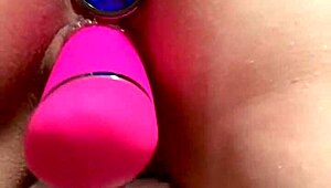 Real Homemade Sex with Dildo Squirting Action