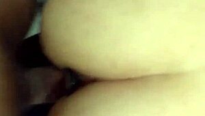 The diner is entering the handcuffed girl in a bdsm scene