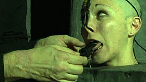 Oh, the painful clamping on her beautiful milk sacks while she sucks cock in doggystyle!