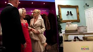 Blonde Milfs Suck Worker Cock and Get Fucked