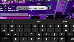 roblox master trains new slutty slave with stockings and creampie