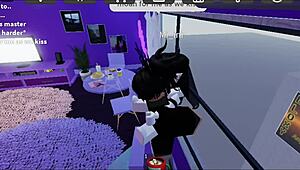 roblox master trains new slutty slave with stockings and creampie