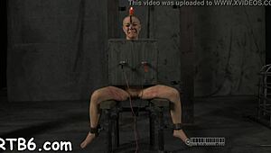 Oh, the painful clamping on her beautiful milk sacks while she sucks cock in doggystyle!