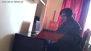 Secretary sucking boss's cock deepthroat at work creampie.