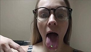 The blonde with big tits and hairy beaver masturbates in the laundry room, leading to a cumshot.