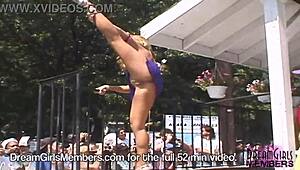 Big tits and thick asses shake with hot pussy at Miss Nude beach event