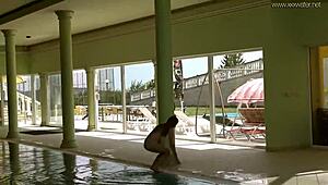 Irina Aka Stephanie Moon: A sizzling hot Russian pornstar in public and poolside escapades