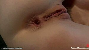 Busty Milf Explores Intense DP with Machine Toy Action