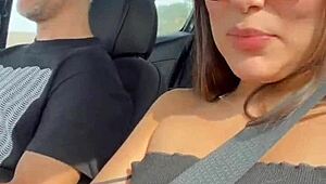 Melina Khalifa gives it raw to cuckold's friend without protection, letting him finish inside.