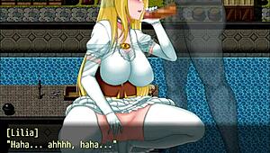 princess quest part 2 - the princess gets humiliated in a group gangbang with blowjobs and masturbation