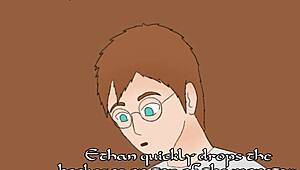 Blonde Anime Bookworm Tomni Shows Off Big Tits In Library