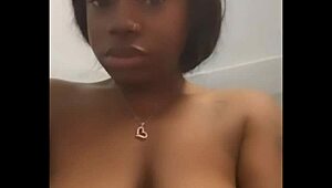 Lesbian Stepmom Shows Off Natural Tits with Big Sexy Nipples in Hot Sucking Scene