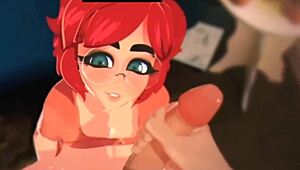 I imagine the busty redhead riding me like a powerful drill