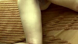 filipina girl masturbates with dildo on her big tits!