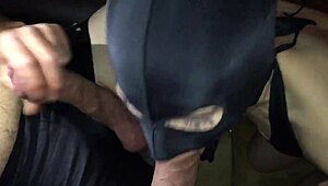 Masked french swinger indulges in interracial group threesome