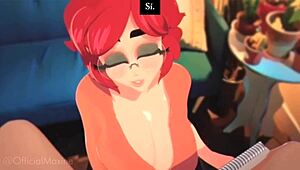 I imagine the busty redhead riding me like a powerful drill