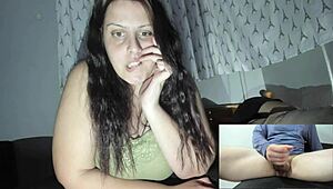 Naughty Wife Watching Random Guy Stroking While Husband Sleeps