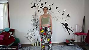 yoga lesson with mature european 😊