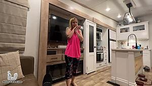 New year, new stepmom roleplay with shiny cock POV blowjob and creampie! 🎉