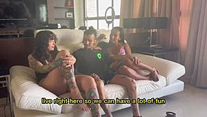 Meeting new neighbors for a wild couple swap session.