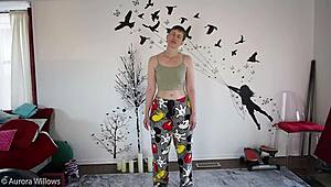 yoga lesson with mature european 😊