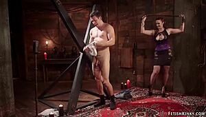 Rough BDSM birthday surprise with face sitting and footjob