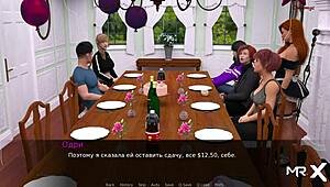 Dusklightmanor: Enticing Redhead Gets Fucked on Dining Room Table in Hentai Style