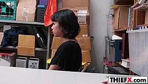 Teen Thief Takes Officer's Hard Dick!