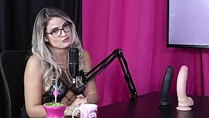 Blonde amateur gets pussy licked then sucks guest's cock after impregnation fetish request.