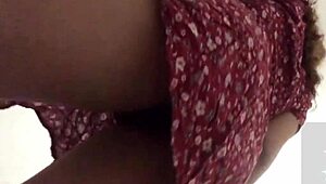 peeking under neighbor's skirt during massage