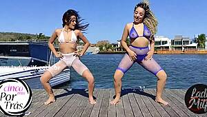 When it's girls' night, Latina and European MILFs dominate with dance