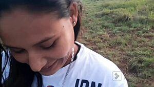 intriguing karely ruiz doggy style in jungle, ass hurts after anal pullout