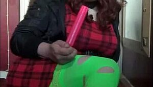 A bisexual crossdresser indulges in self-pleasure and ass play