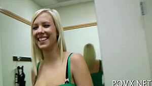 i watch this rough pov as massive dong amazes naked teen pussy