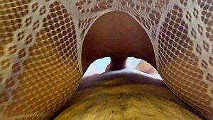 Morning Orgasm in Fishnets