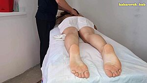 Unprotected cum inside pussy from unknown person during a back rub