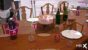 Dusklightmanor: Enticing Redhead Gets Fucked on Dining Room Table in Hentai Style