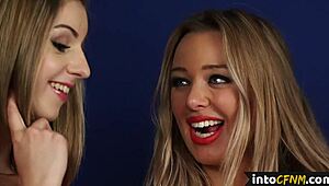 Busty CFNM Voyeur Relishes Intense Cockblowing Display